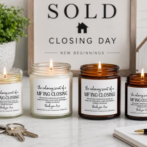 Personalized Realtor Gift Candle - House Closing Gift, Real Estate Gift, House Selling Appreciation Thank You Gift image 4