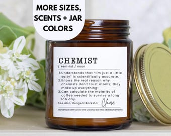 Lustige Geschenkkerze für Chemiker – Geschenk für Chemiker, Wissenschaftler, Wissenschaftsbegeisterte, Chemielehrer und Chemieabsolventen