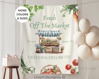 Fresh Off The Market Bachelorette Banner - Floral Farmers Market Theme