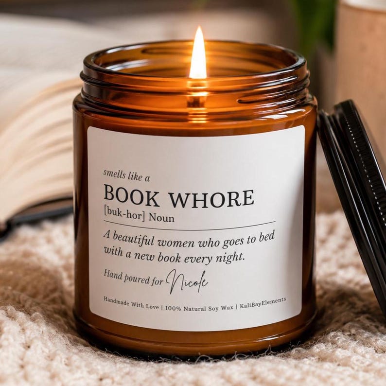 Personalized Smut Reader Candle, Funny Book Lover Gift, Christmas Gift, Reading Decor, Book Club image 1