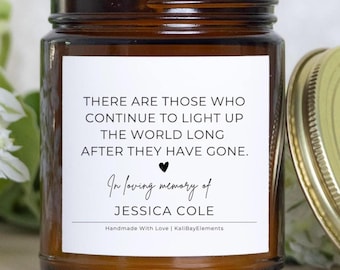 Personalized Memorial Candle - In Loving Memory - Remembrance Gift