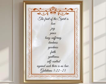 Frucht des Geistes Printable | Galater 5: 22-23 Schrift (Digitaler Download)