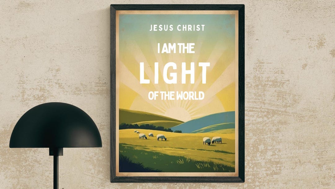 Jesus Christ I Am the Light of the World - Christian Wall Art ...