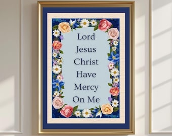 Lord Jesus Christ Prayer Print: Orthodox Christian Wall Art - Digital Download