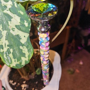 13&quot; Hand Beaded Metal Plant Stake/Fairy Stake/Garden Stake &quot;Alphabet&quot;