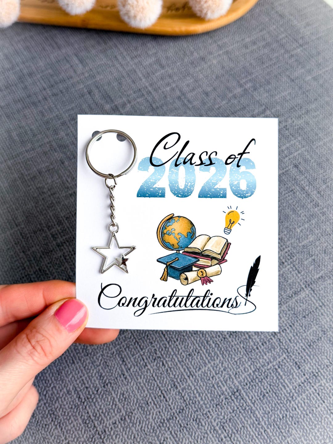 Class of 2026 Graduation Keyring Gift, Cute School Leavers Keepsake ...