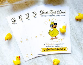 Good Luck Duck Gift | Lucky Charm Duck Token | Exam Gift, New Job Gift, Driving Test Gift | Positive Vibes Pocket Gift UK