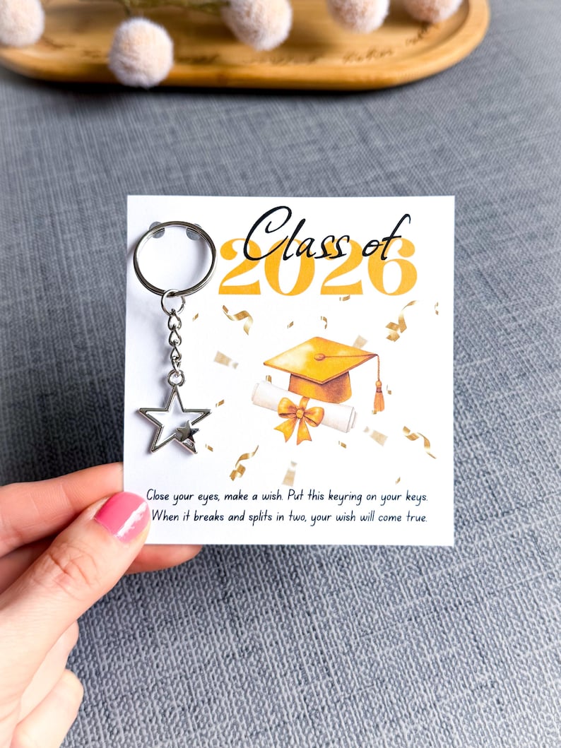 Class of 2026 Wish Keyring Card,school Leavers Gift , Graduation Gift ...