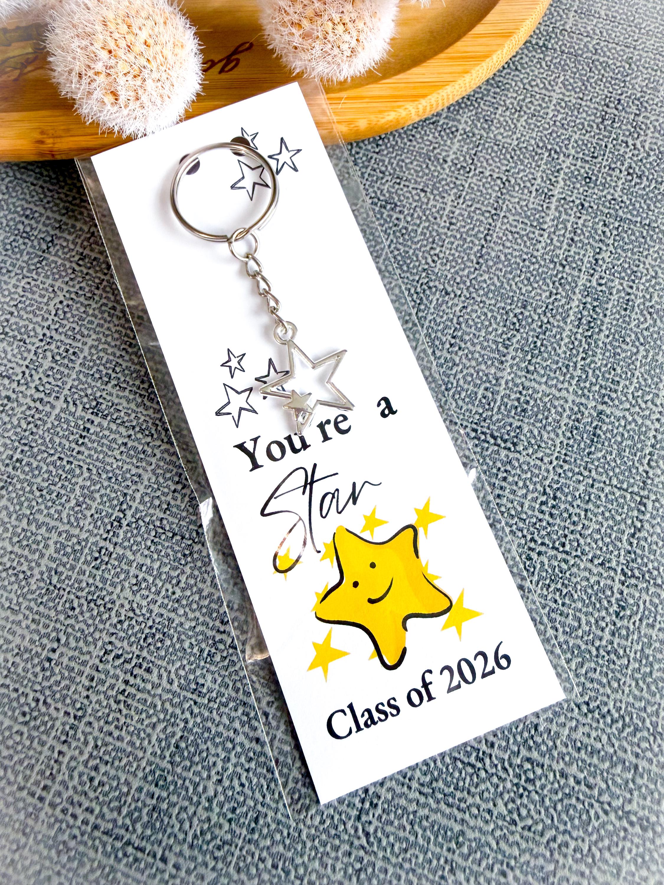 Class of 2026 Keyring, School Leavers 2026 Gift UK, Graduation Star ...