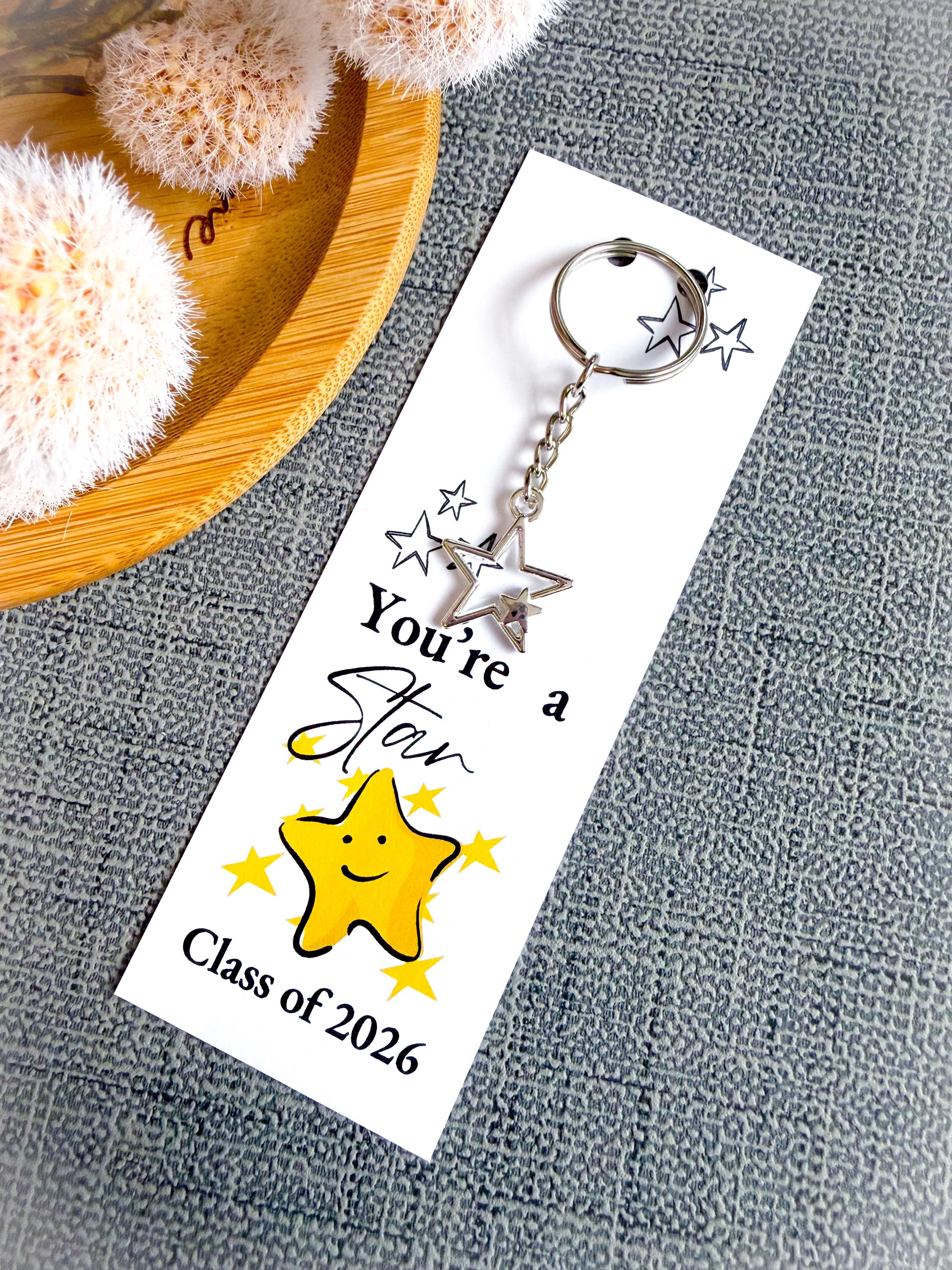 Class of 2026 Keyring, School Leavers 2026 Gift UK, Graduation Star ...