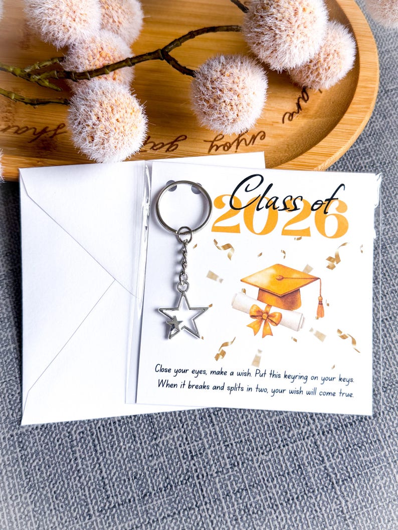 Class of 2026 Wish Keyring Card,school Leavers Gift , Graduation Gift ...