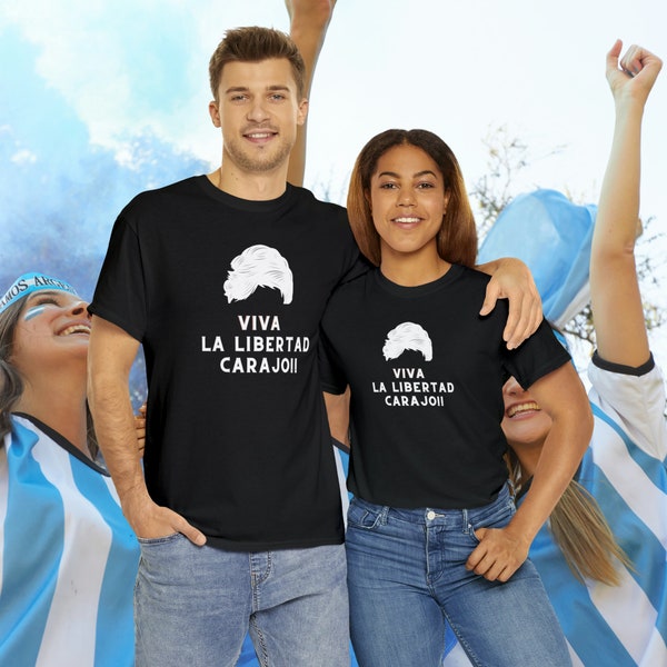 Viva la Libertad Leon Argentino Libertario Unisex Heavy Cotton Tee El Leon Milei Presidente Argentina