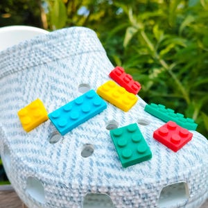 Building Brick Shoe Charms | 3D-Printed Colorful Block Shoe Clips