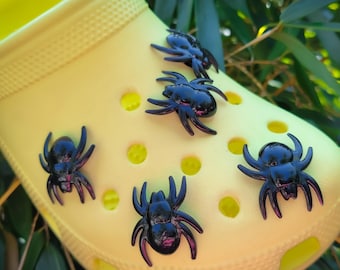 Adornos para zapatos de araña / Clips para zapatos de Halloween con insectos espeluznantes en 3D
