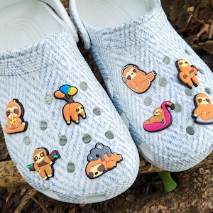 Luiaardschoenbedels | Lazy Animal-schoenclips van pvc