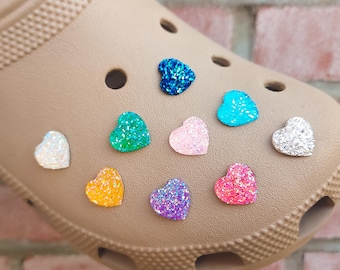 Crystal Hearts Schuhanhänger | 3D Glitzernde Strass-Schuhclips