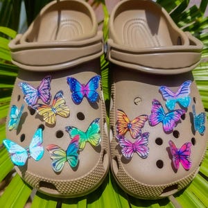 Butterfly Shoe Charms | 3D Forest Insect Shoe Clips