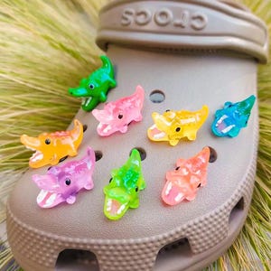 Luminous Crocodile Shoe Charms | 3D Glow In The Dark Shoe Clips