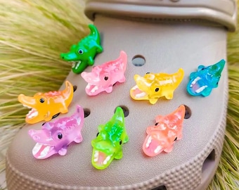 Luminous Crocodile Shoe Charms | 3D Glow In The Dark Shoe Clips