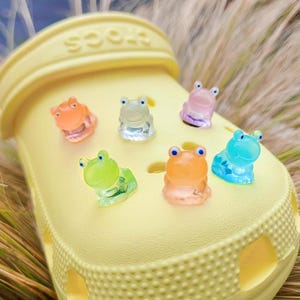 Luminous Big Frog Shoe Charms | Glow In The Dark Shoe Clips