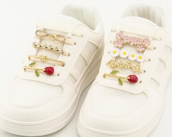 Shoelace Jewelry Clips | Elegant Shoe Charms for Sneakers or Boots - Set of 4