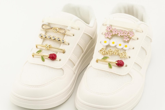 Shoelace Jewelry Clips | Elegant Shoe Charms for Sneakers or Boots - Set of 4