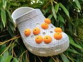 Mini Orange Shoe Charms | 3D Citrus Shoe Clips product logo