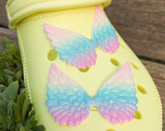 Rainbow Wings Croc Charms | 3D Jibbitz