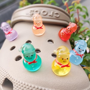 Luminous Snowman Shoe Charms | Glow In The Dark Winter Xmas Shoe Clips