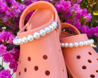 White Faux Pearl Shoe Chains | 2pcs/pair Fashion Shoe Accessory