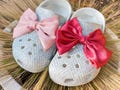 Satin Bow Shoe Charms 2pc\/Pair | Bowknot Shoe Clips product logo