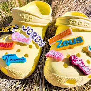 Adornos para zapatos con nombre personalizado / Clips para zapatos con palabras impresas en 3D