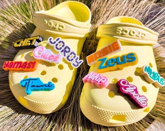 Ciondoli per scarpe personalizzati con nome / Fermagli per scarpe con parole stampate in 3D