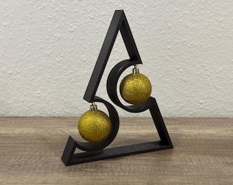 Modern Christmas tree stand for baubles – minimalist table decoration in 15 colors, 3D printed | Scandinavian Christmas decoration