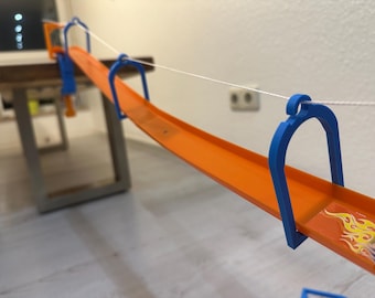 Puente colgante compatible con pista de carreras Hot Wheels | 1:64 | Juguete | Coches