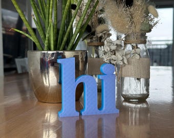 Decoración de letras "Hola": decoración de pared minimalista moderna hecha con impresión 3D y PLA, un regalo ideal para el hogar, la sala de estar y la entrada.