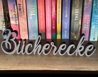 Letrero para rincón de libros | Decoración de estantería | Regalo para amantes de los libros | Decoración literaria | Decoración de libros impresa en 3D | Regalo para amantes de los libros