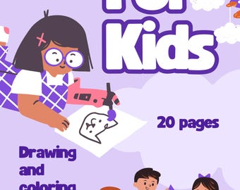 Kids Coloring Pages PDF | 20 Printable Coloring Pages for Kids | Fun & Educational Coloring Book | Instant Download | kids coloring pages