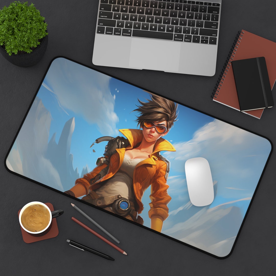 Overwatch Tracer Desk Mat Overwatch Mouse Pad Overwatch Etsy