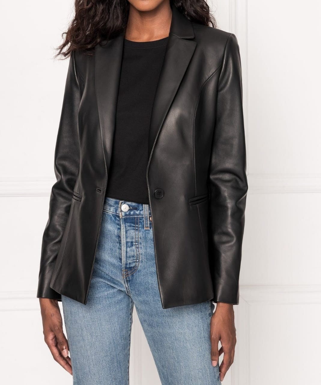 Handmade Leather Blazer, Leather Blazer for Women, Women Leather Blazer