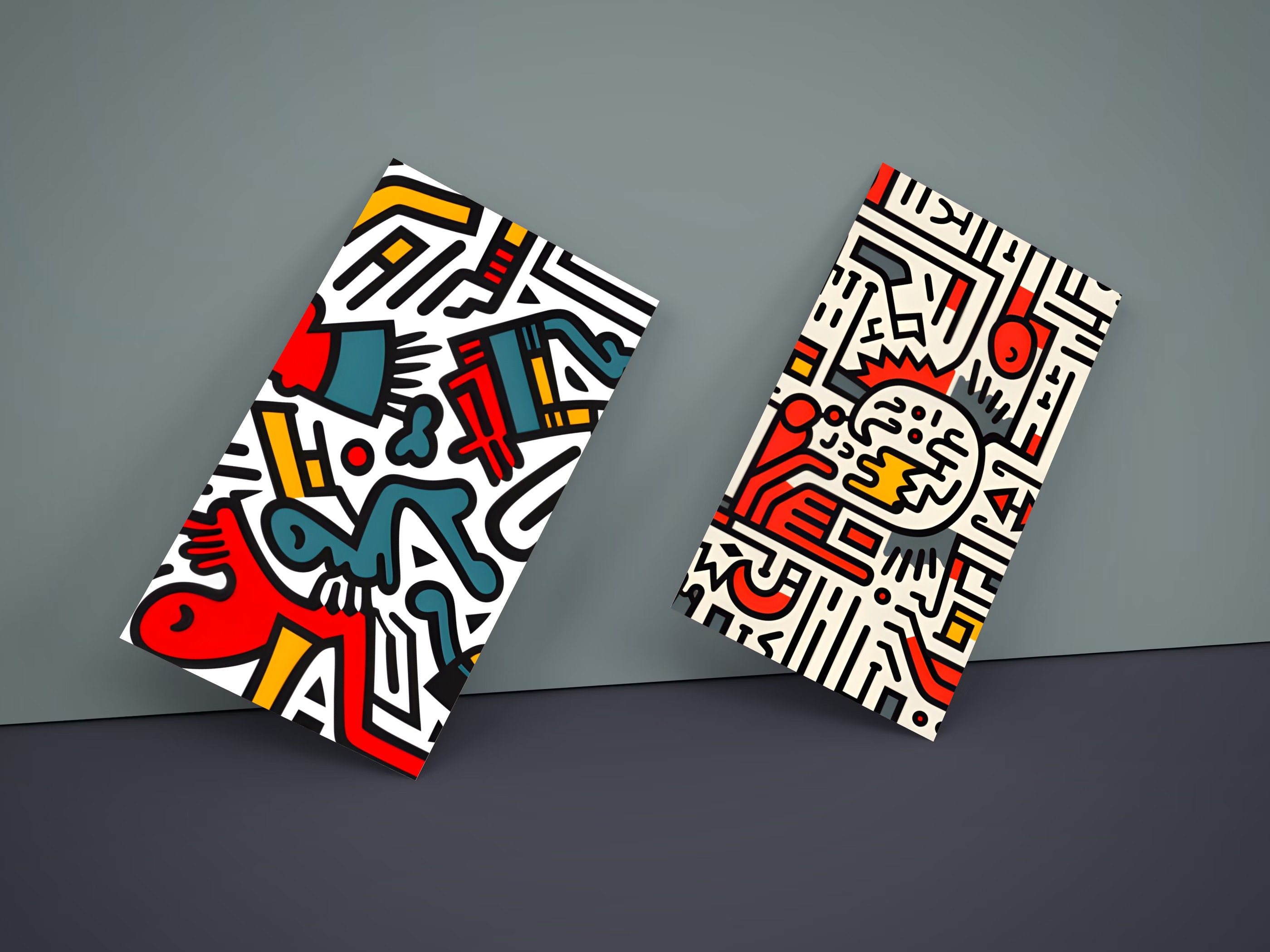 Keith Haring Inspired Printable Papers/ Street Art/ Printable Paper Keith Haring Inspired Printable Papers/ Street Art/ Printable Paper