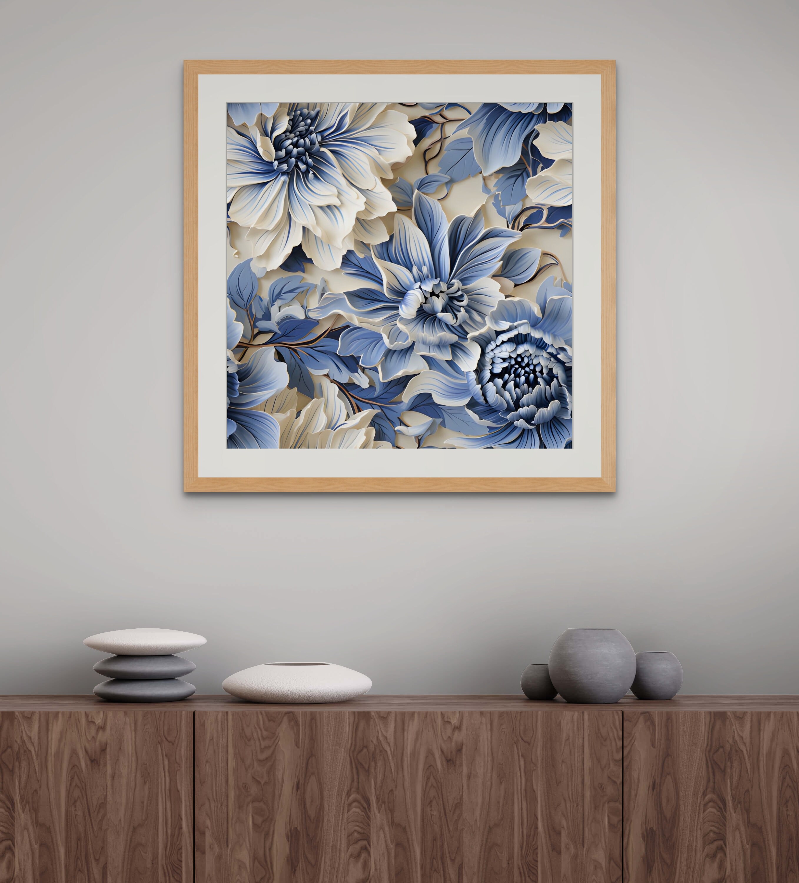 Blue China Pattern/ Printable Paper/ Printable Scrapbook &amp; Craft Paper ...
