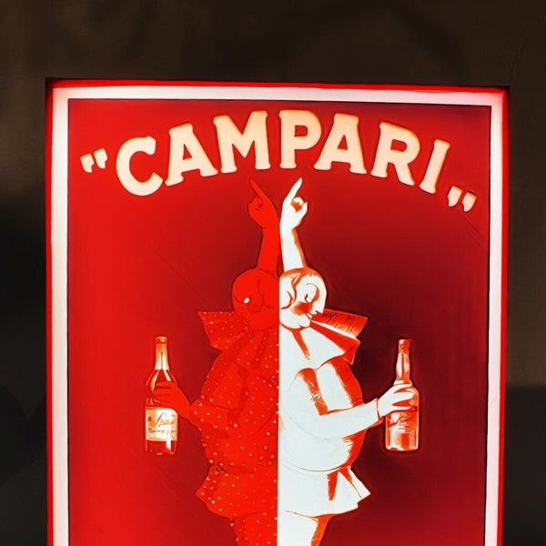 insegna luminosa vintage Campari - arredamento - bar - Italia - decor - home style