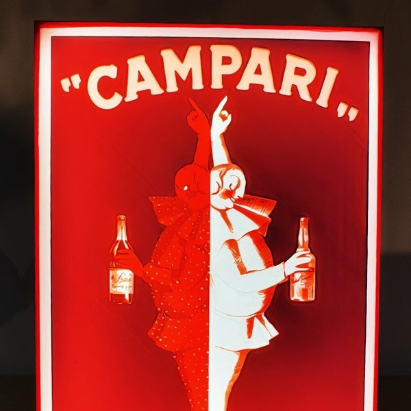 insegna luminosa vintage Campari - arredamento - bar - Italia - decor - home style