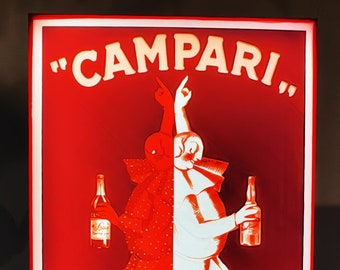 insegna luminosa vintage Campari - arredamento - bar - Italia - decor - home style