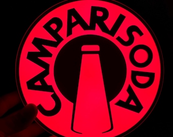 Lámpara LED USB Campari Soda - rótulo - publicidad - rótulo luminoso - Italia - decoración de pared - bebidas - RGB - bar - pub - mobiliario