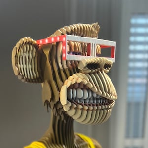 Wood Statue &quot;Monkeys Bold&quot;