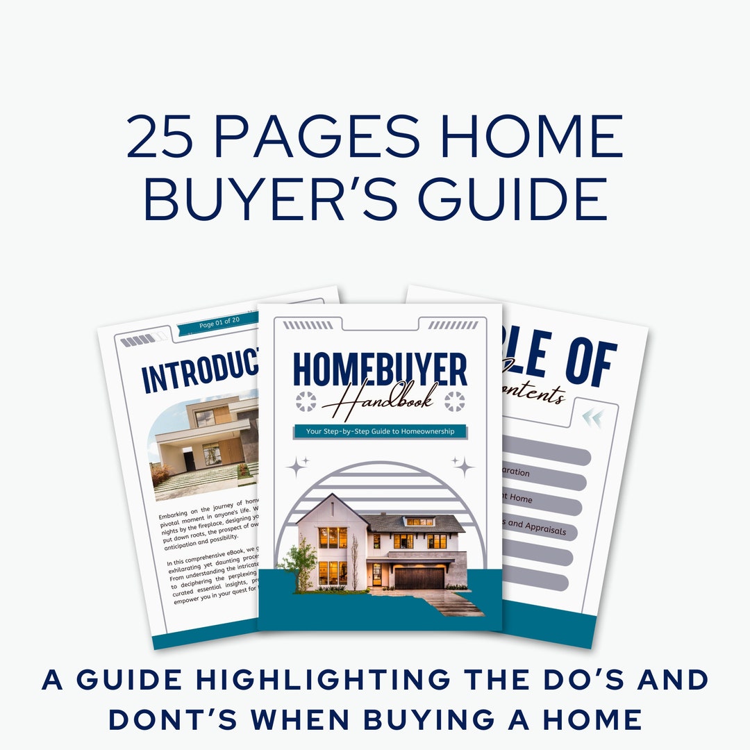 Home Buying Guide: First Time Homeowner Handbook (PDF) - Etsy
