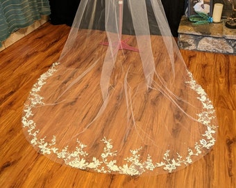 9 foot Ivory Cathedral Veil