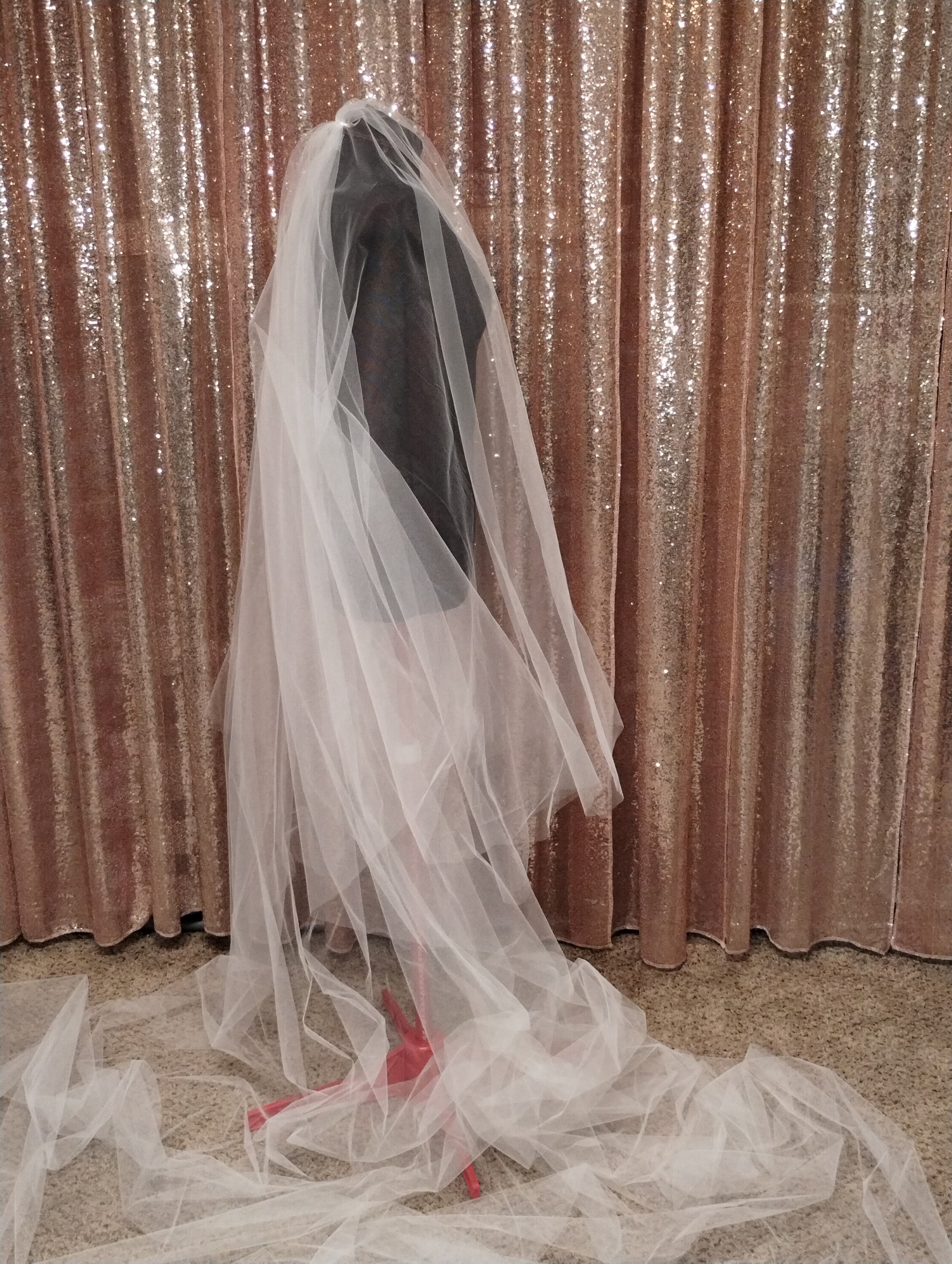 15 Foot Cathedral Veil With Blusher - Etsy